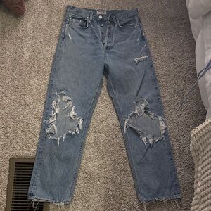Agolde distressed straight leg